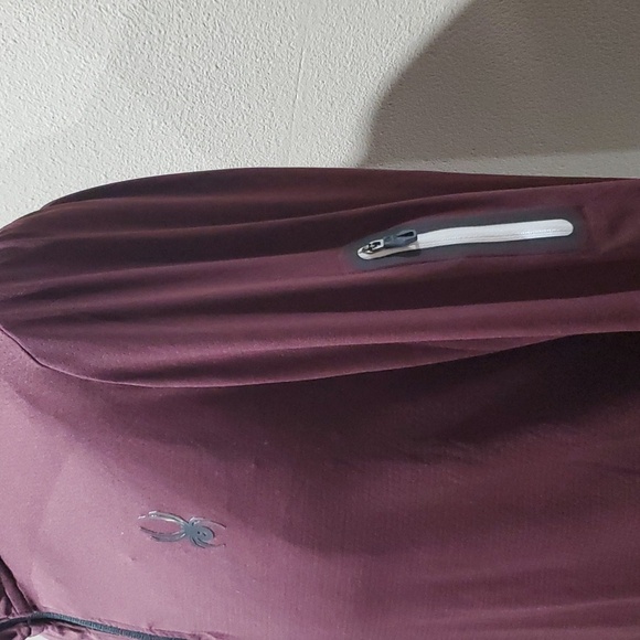 Spyder active NWT base layer burgandy long sleeve 1/4 zip - Picture 3 of 7